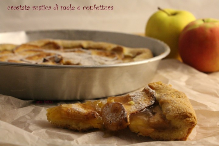 crostata rustica di mele e confettura