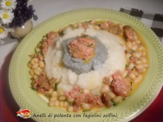 Anelli di polenta con fagiolini zolfini.7