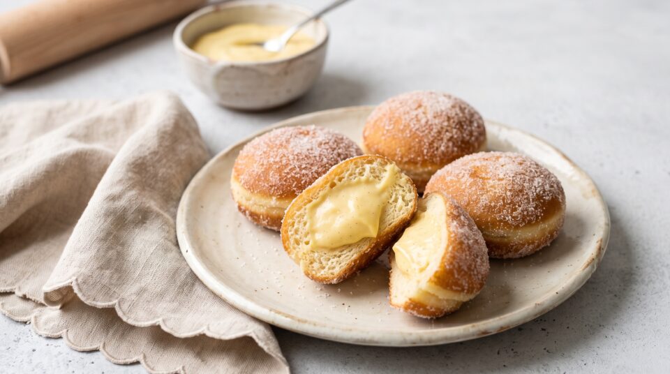 Bomboloni Soffici alla Crema al Forno: Ricetta Come al Bar