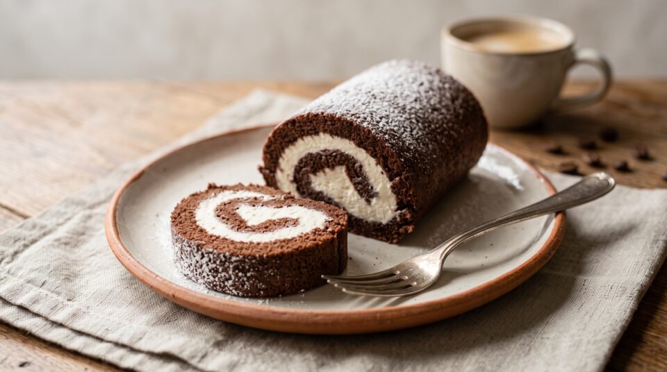 Rotolo al cacao con crema al latte: la ricetta sofficissima