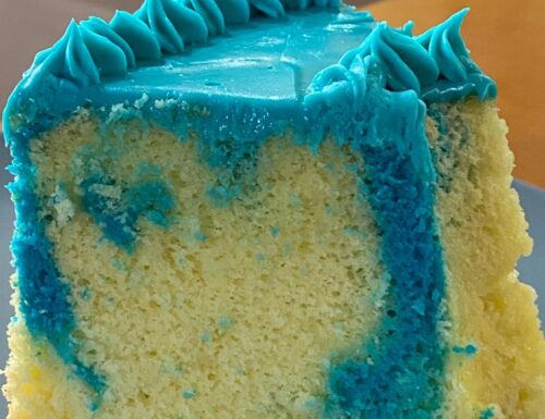 Chiffon cake cuore azzurro.