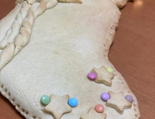 Calza della befana in pasta frolla.
