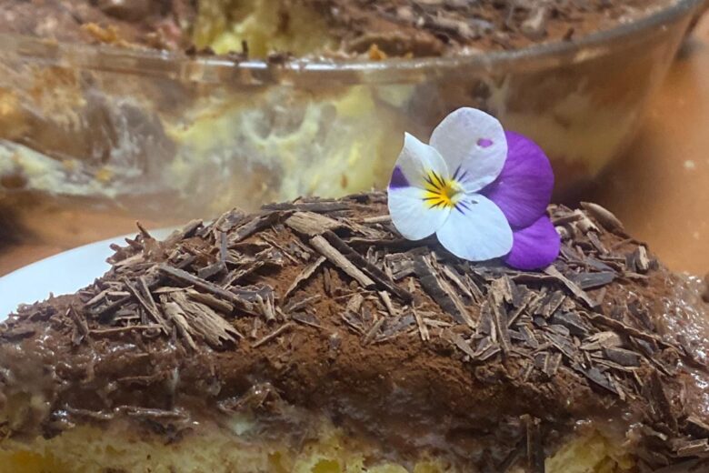 Zuppa inglese con pandoro.