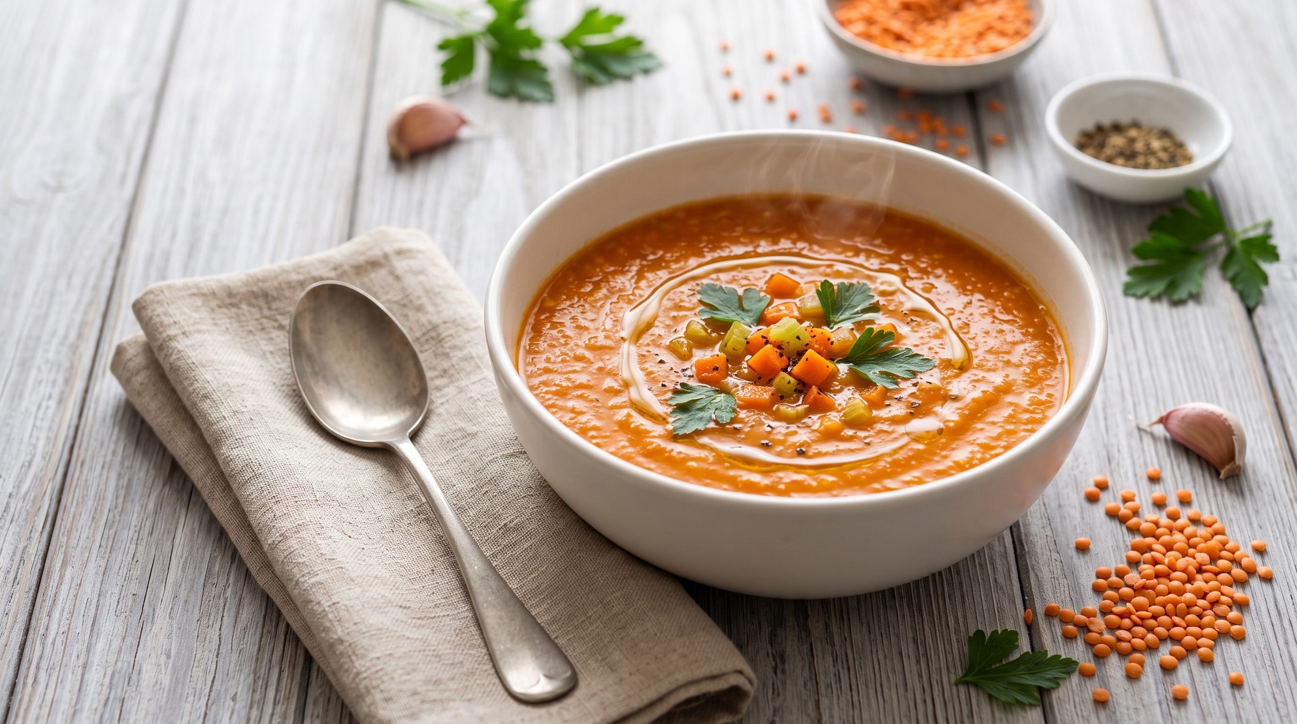 Zuppa di lenticchie rosse light