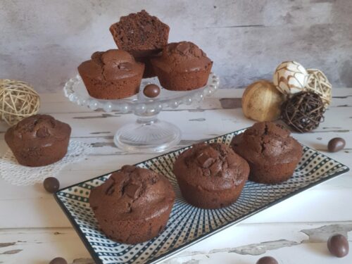 Muffin al cacao e cioccolato super golosi!