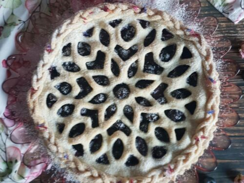 Pie di mirtilli americana (blueberry pie)!