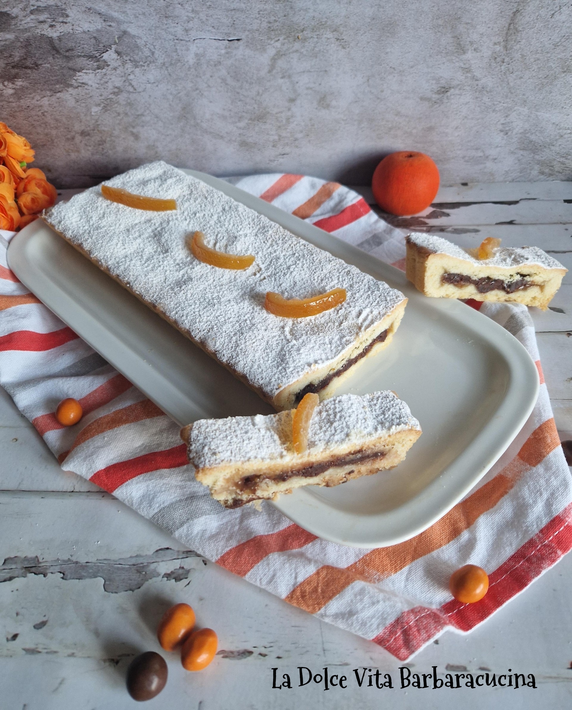 Crostata al cioccolato fondente e arancia 20