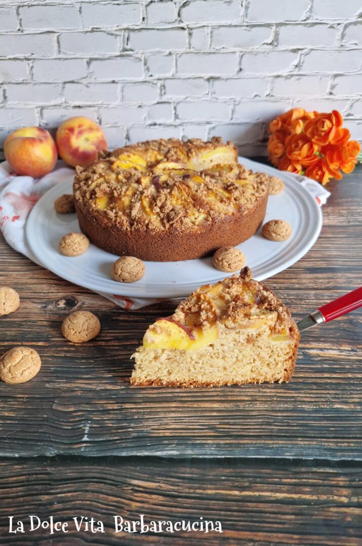 torta alle pesche e amaretti 20