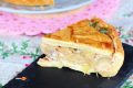 Pizza rustica con pancetta e carciofi