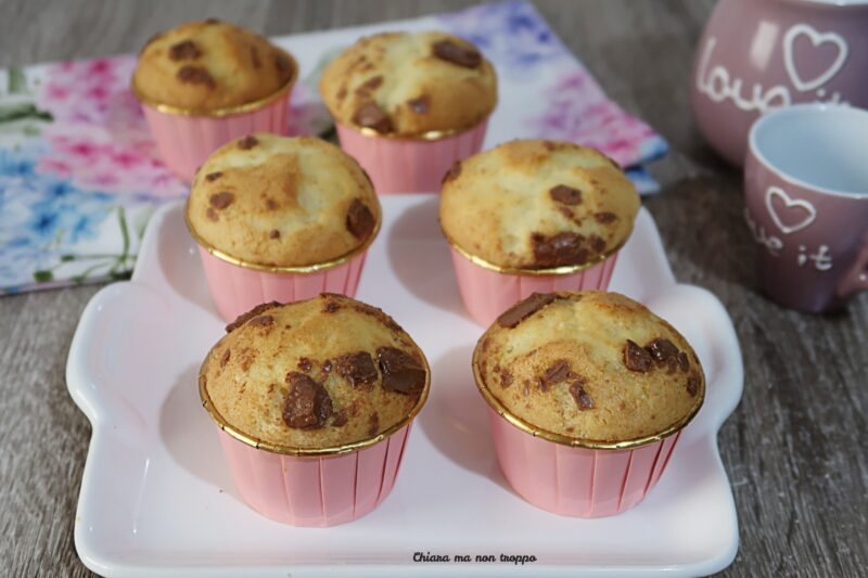 Muffin soffici al cioccolato con e senza Bimby