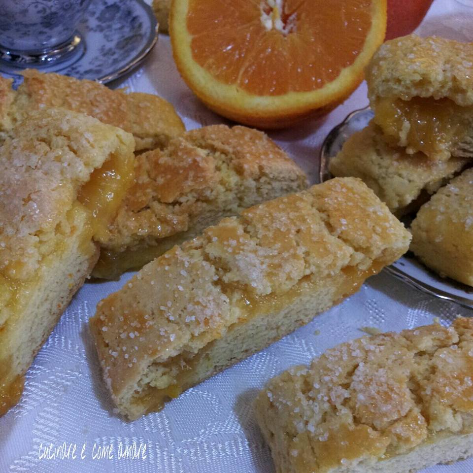 biscotti con arancia e marmellata senza burro
