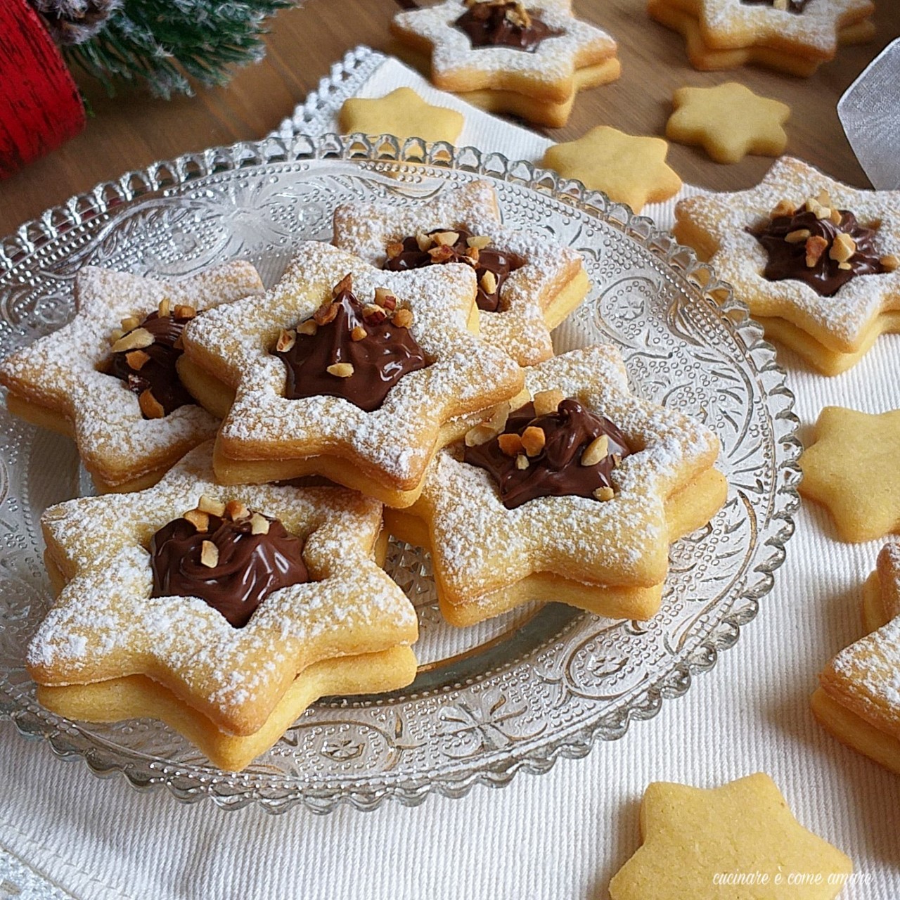 Biscotti Di Natale Alla Nutella.Biscotto Stellina Goloso Con Nutella Cucinare E Come Amare