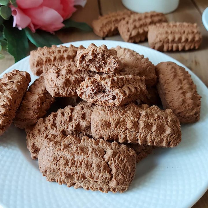 biscotti rustici con cacao da inzuppo e senza burro