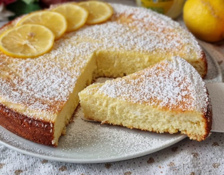 torta gateau ricotta e limone dolce cremoso senza farina