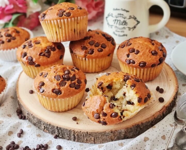 muffin sofficissimi cotti in friggitrice ad aria  dolce ricetta con yogurt e cioccolato