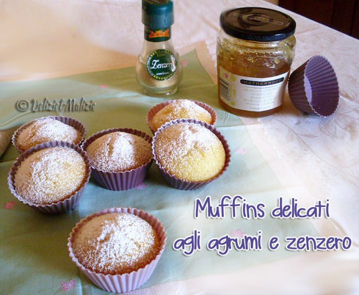Muffins delicati agli agrumi e zenzero
