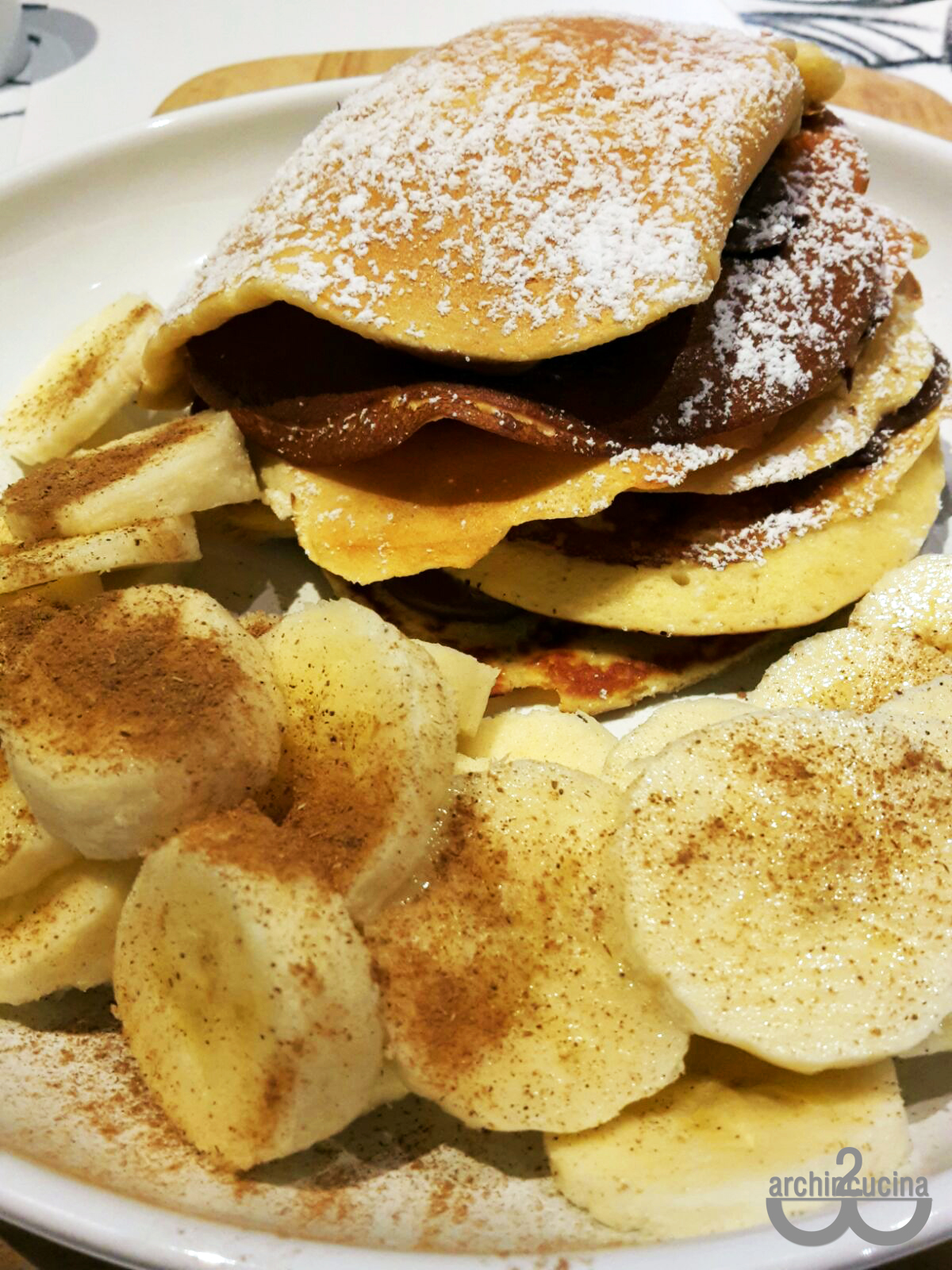 Pancakes alla Nutella senza zucchero e latte