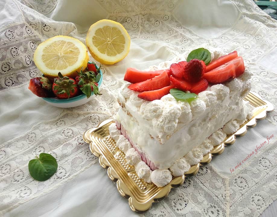 semifreddo limone e fragole senza glutine
