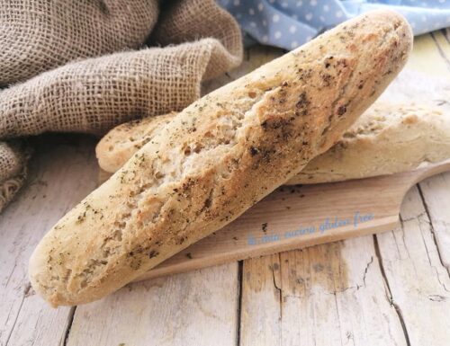 Filoncini di pane senza glutine all’origano