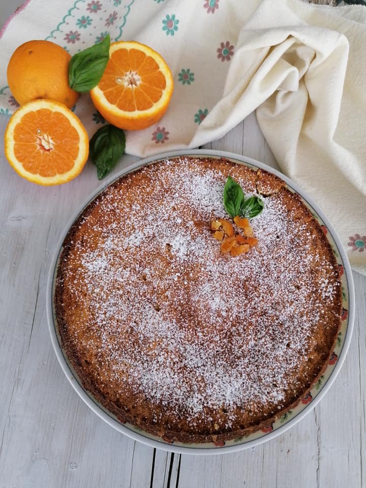 torta caprese all'arancia senza glutine