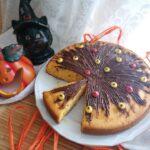 torta di halloween alla zucca senza glutine con cioccolato e smarties