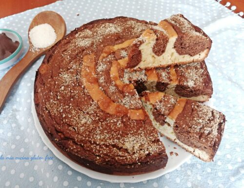 Torta maculata cioccolato e cocco senza glutine