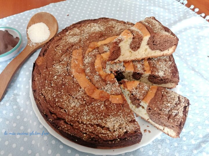 Torta maculata cioccolato e cocco senza glutine