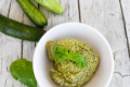 Pesto di zucchine arrostite e mandorle senza glutine.