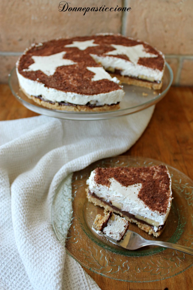 cheesecake al mascarpone con Nutella e banana