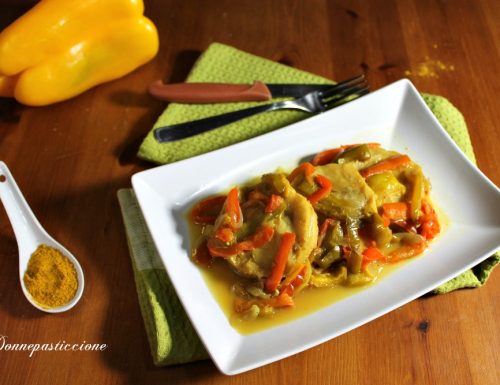 Medaglioni di merluzzo con verdure al curry