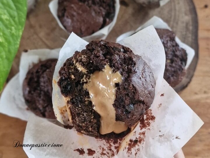 muffins al cioccolato e burro di arachidi