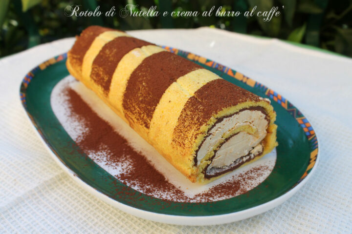 rotolo alla Nutella e crema al burro al caffè