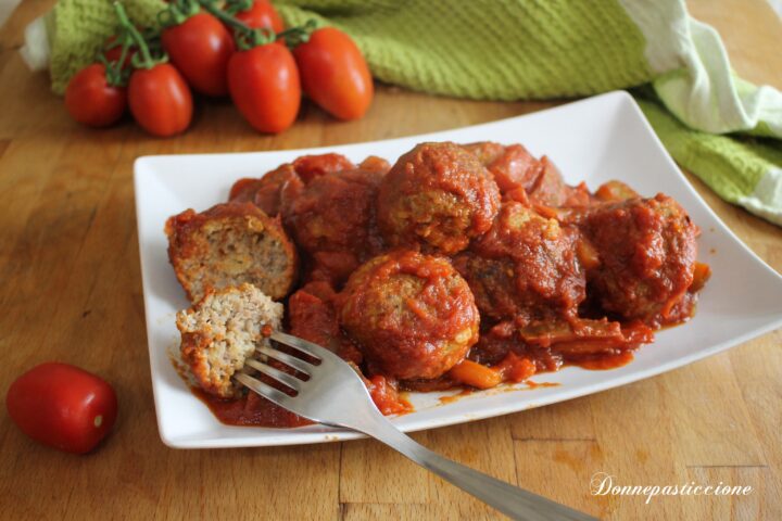 polpette al sugo di peperoni