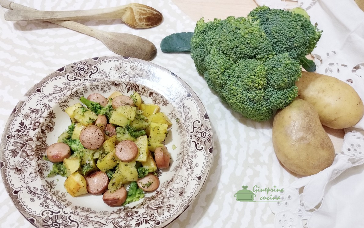 broccoli patate e wurstel