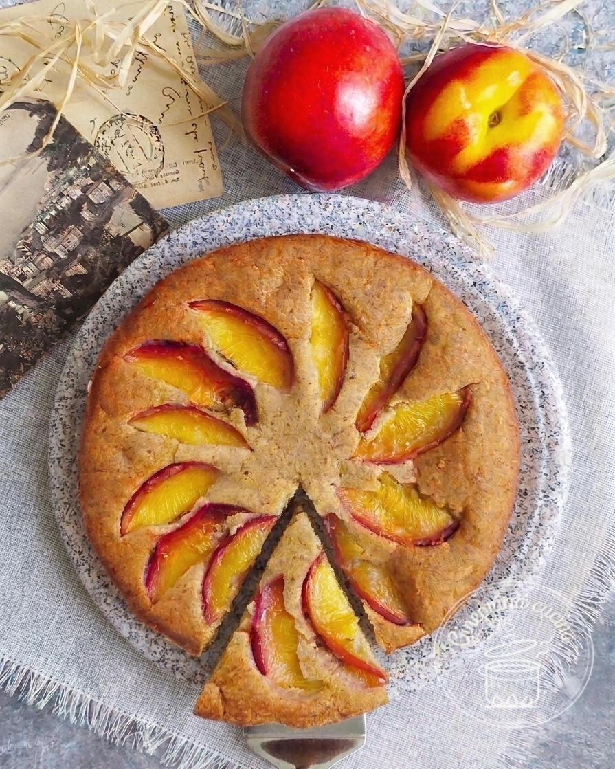 torta alle pesche gluten-free senza zucchero