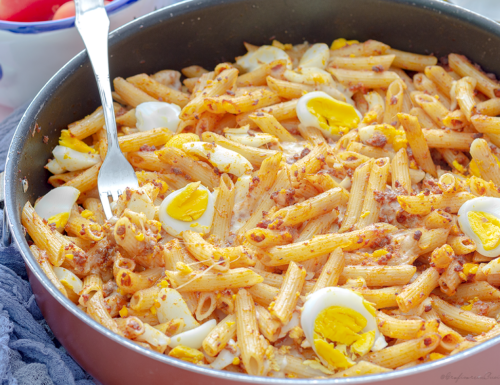 PASTA AL FORNO ricca con UOVA SODE