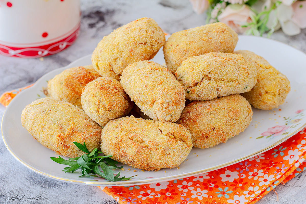 Crocchette di tonno patate e ceci in friggitrice ad aria