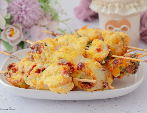 Spiedini di pollo in friggitrice ad aria