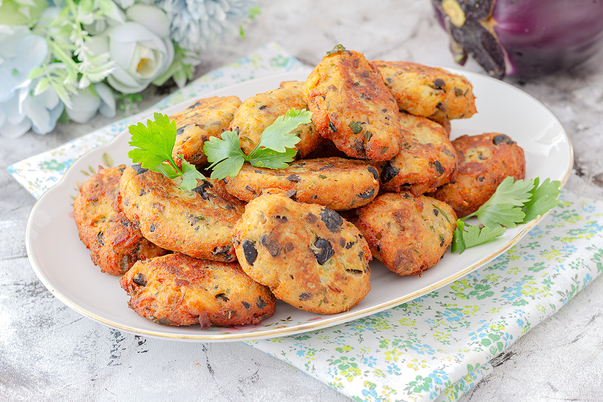 Frittelle di melanzane e olive