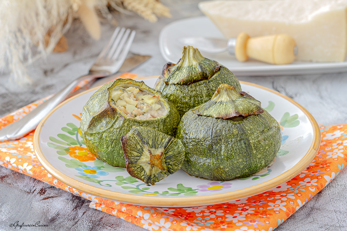 Zucchine tonde ripiene
