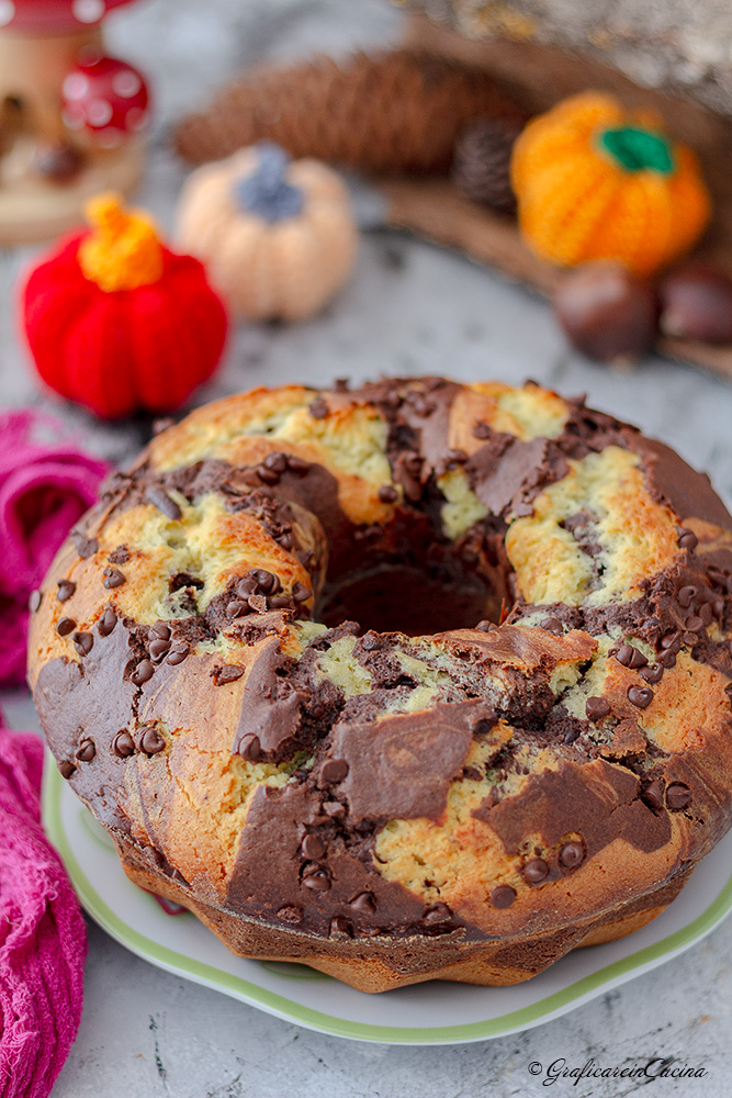 Torta marmorizzata con gocce di cioccolato: la ricetta senza burro che conquista al primo assaggio