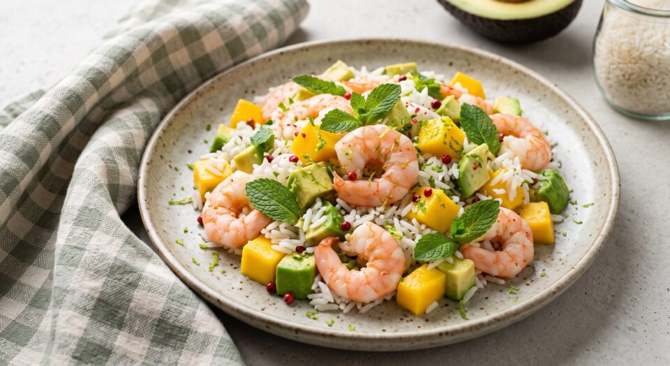 Riso Freddo con Gamberi, Avocado e Mango: L'Insalata Estiva Definitiva