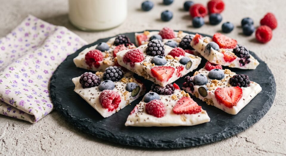 Yogurt Bark ai Frutti di Bosco: Snack Sano e Veloce