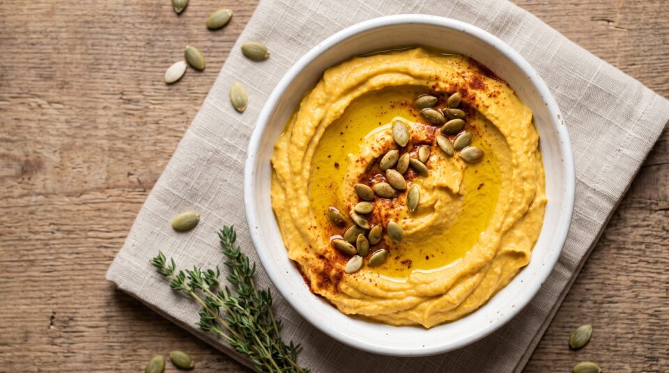 Crema salata di zucca e yogurt greco, pronta in 10 min