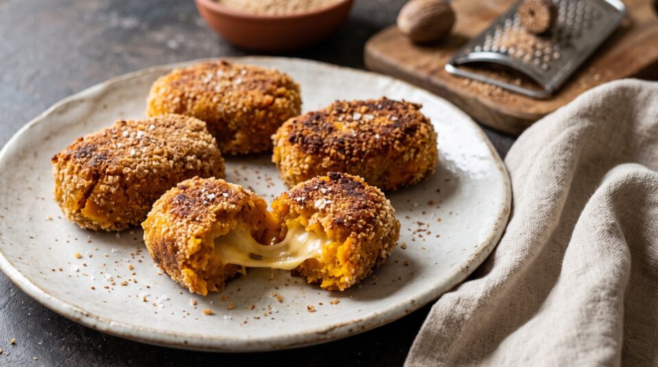 Crocchette di zucca filanti in friggitrice ad aria