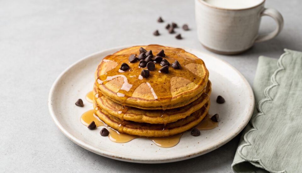 Pancake alla Zucca Proteici: Soffici e Veloci con 3 Ingredienti