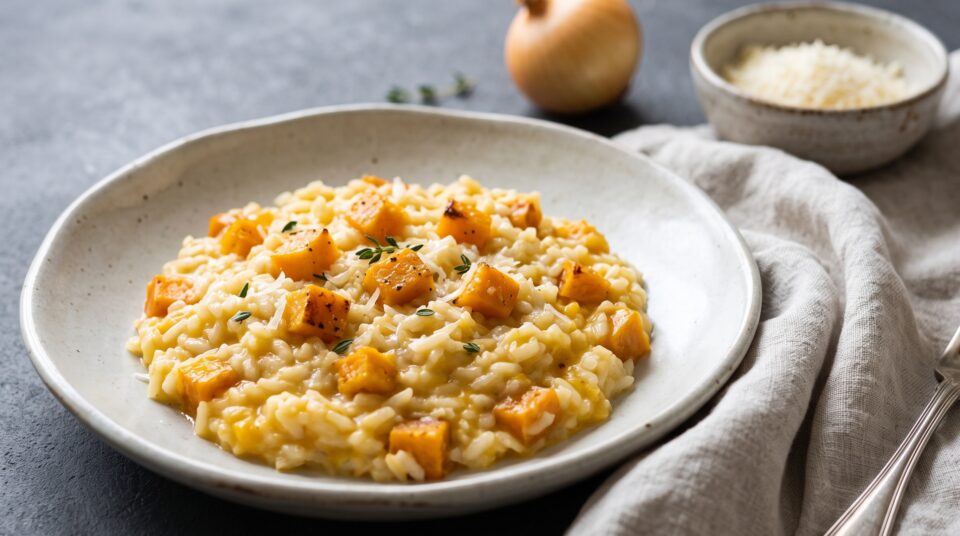Risotto alla zucca light: cremoso senza burro né panna