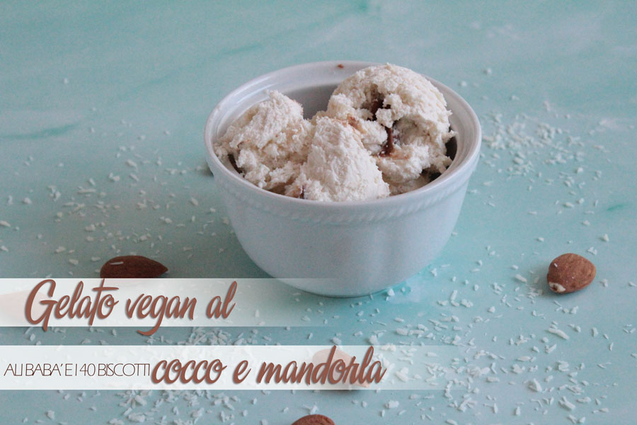 gelato vegan al cocco e mandorla