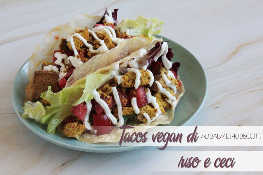 tacos vegan di riso e ceci