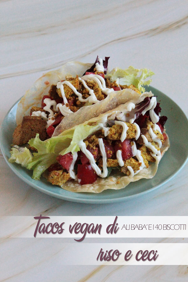 tacos vegan di riso e ceci